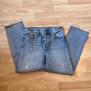 Levi’s distressed boot cut jeans